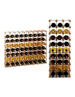 Stojak na 63 Butelki Szklane i PET — RW-8/ 9x7 — Brązowy