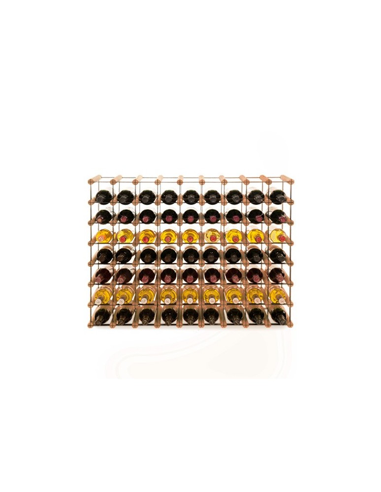 Regały - Stojak na 63 Butelki Szklane i PET — RW-8/ 9x7 — Brązowy - product b2b.wamar.biz 5