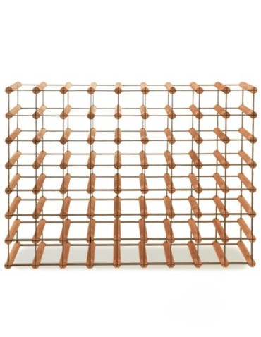 Regały - Stojak na 63 Butelki Szklane i PET — RW-8/ 9x7 — Brązowy - product 6