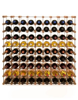 Stojak na 81 Butelek Szklanych i PET — RW-8/ 9x9 — Brązowy - product 2