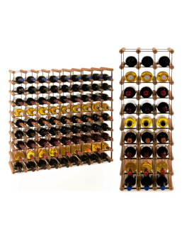 Stojak na 81 Butelek Szklanych i PET — RW-8/ 9x9 — Brązowy