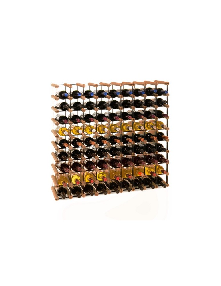 Regały - Stojak na 81 Butelek Szklanych i PET — RW-8/ 9x9 — Brązowy - product b2b.wamar.biz 4