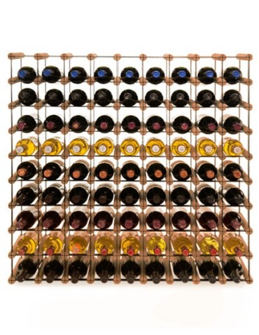 Regały - Stojak na 81 Butelek Szklanych i PET — RW-8/ 9x9 — Brązowy - product 5