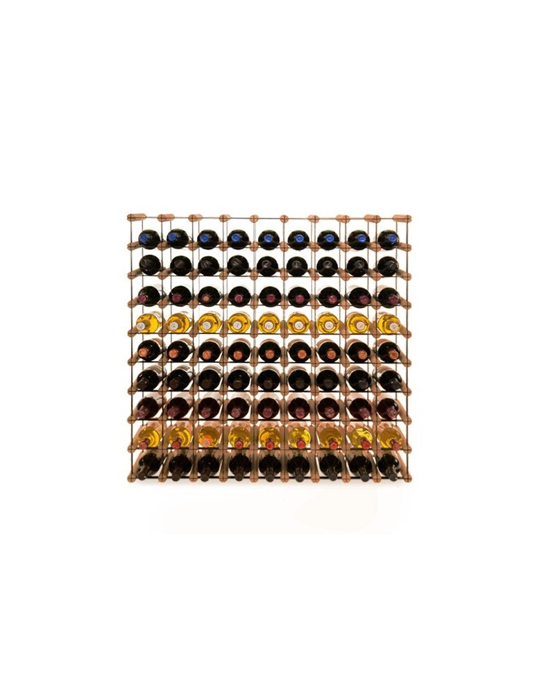 Regały - Stojak na 81 Butelek Szklanych i PET — RW-8/ 9x9 — Brązowy - product b2b.wamar.biz 5