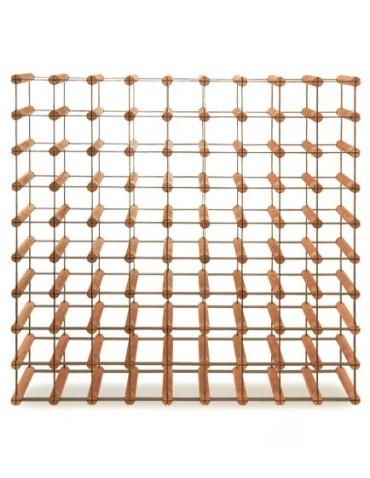 Regały - Stojak na 81 Butelek Szklanych i PET — RW-8/ 9x9 — Brązowy - product 6