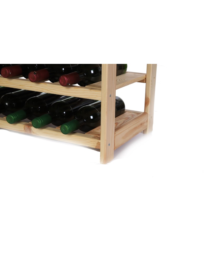 Regały - Regał drewniany na wino LSR 7 leżni na butelki Naturalny - produkt b2b.wamar.biz 6