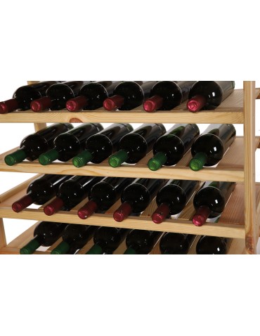 Regały - Regał drewniany na wino LSR 7 leżni na butelki Naturalny - produkt 7