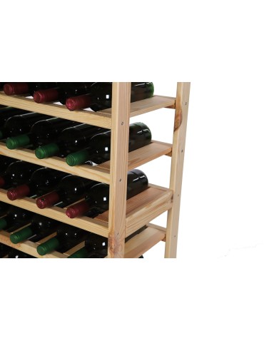 Regały - Regał drewniany na wino LSR 7 leżni na butelki Naturalny - produkt 8