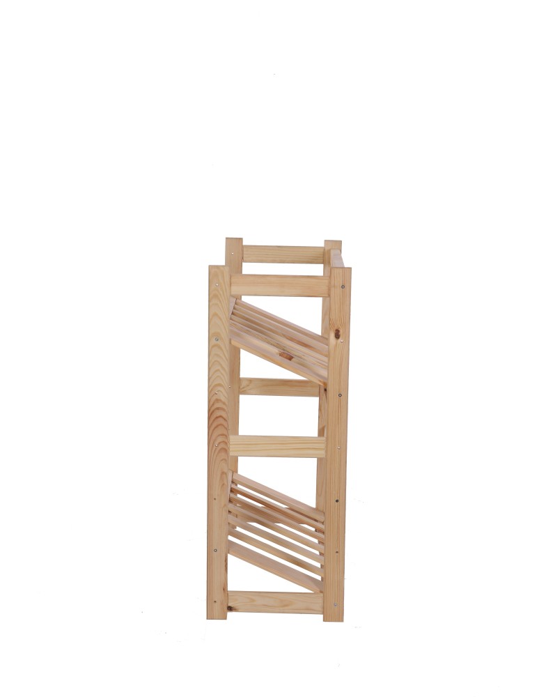 Regały - Regał drewniany na skrzynki LSR 2 półki na skrzynie Naturalny - produkt b2b.wamar.biz 3