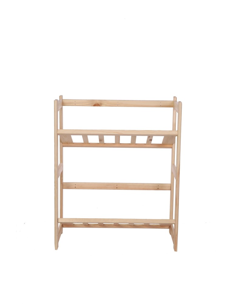 Regały - Regał drewniany na skrzynki LSR 2 półki na skrzynie Naturalny - produkt b2b.wamar.biz 5