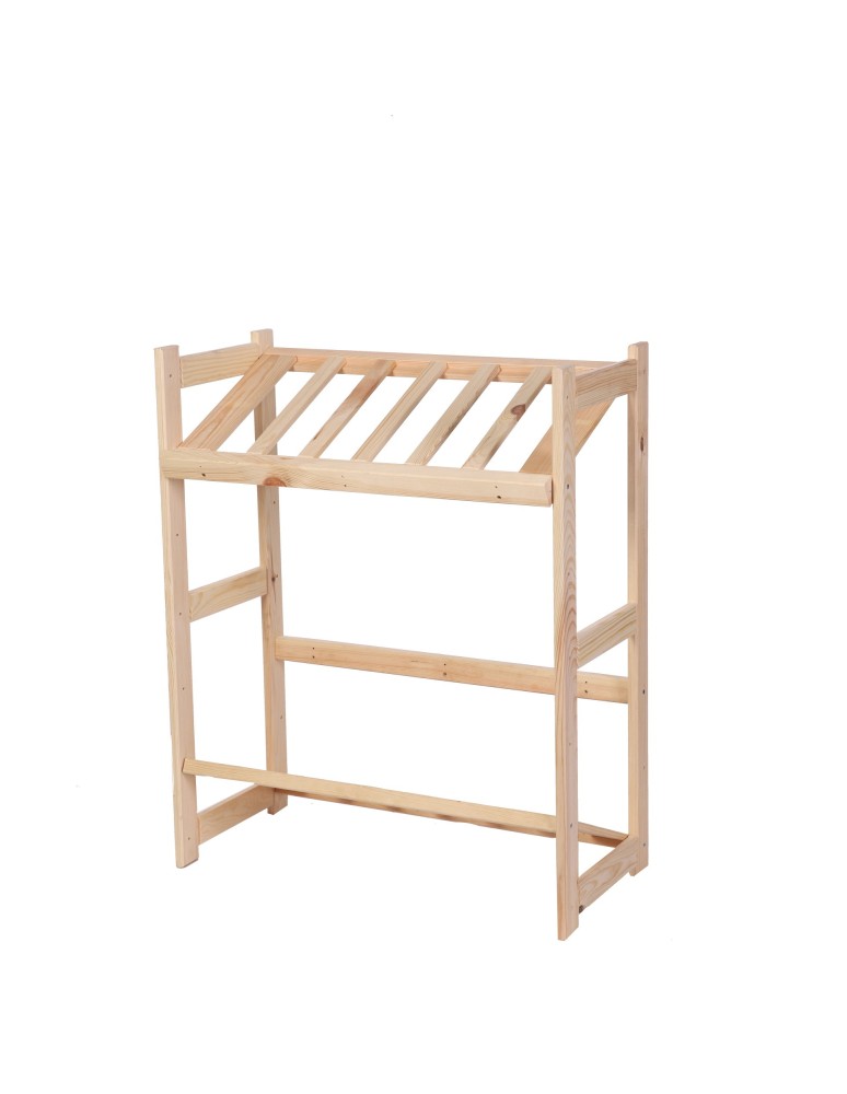 Regały - Regał drewniany na skrzynki LSR 2 półki na skrzynie Naturalny - produkt b2b.wamar.biz 8