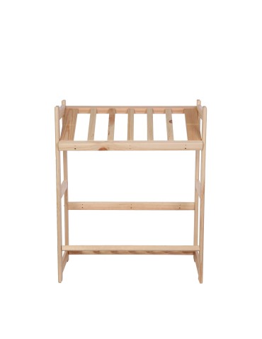 Regały - Regał drewniany na skrzynki LSR 2 półki na skrzynie Naturalny - produkt 11