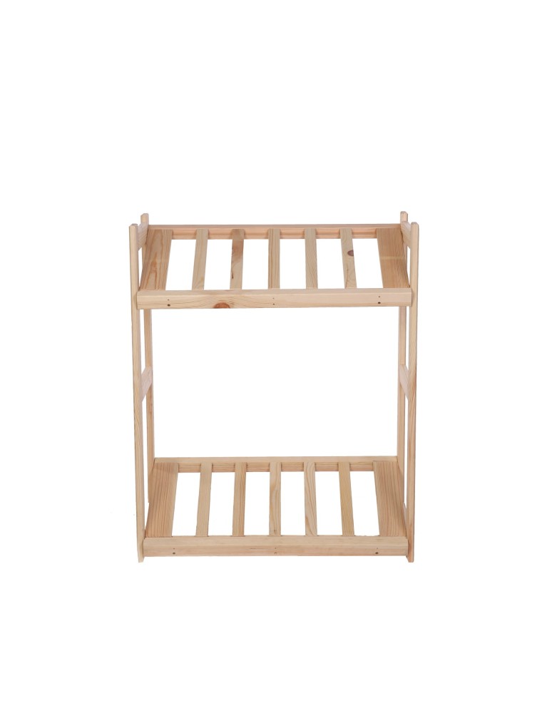 Regały - Regał drewniany na skrzynki LSR 2 półki na skrzynie Naturalny - produkt b2b.wamar.biz 13