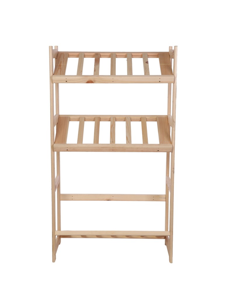 Regały - Regał drewniany na skrzynki LSR 3 półki na skrzynie Naturalny - produkt b2b.wamar.biz 11