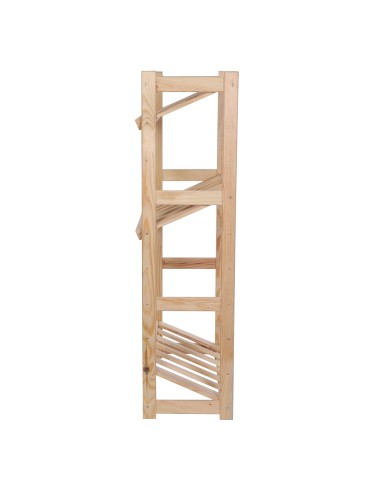 Regały - Regał drewniany na skrzynki LSR 3 półki na skrzynie Naturalny - produkt 12