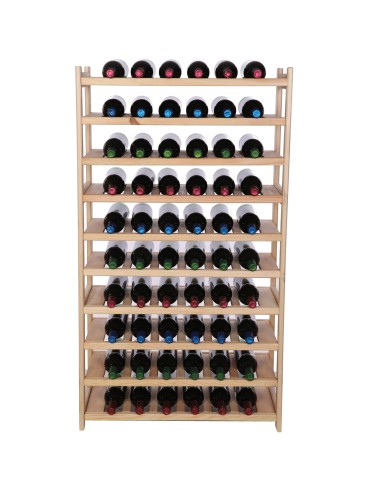 Regały - Regał Na Wino – Seria LSR – 10 Leżni/60 Butelek – Naturalny - product 5