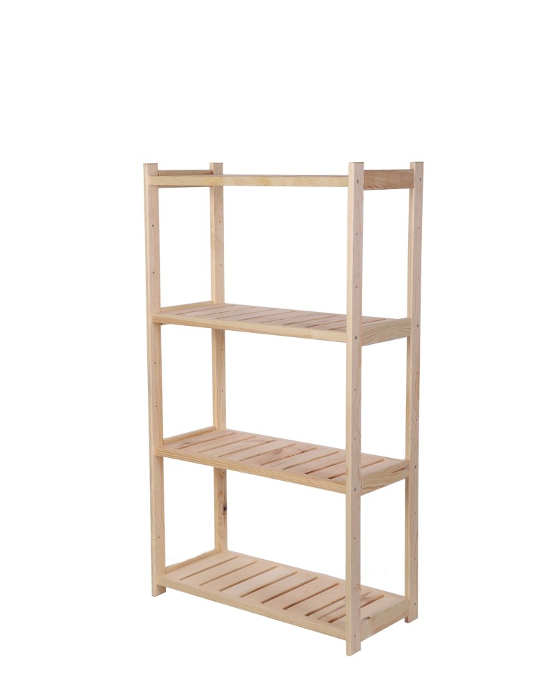 Regały - Regał drewniany do spiżarni LSR 4 półki proste Naturalny - produkt b2b.wamar.biz 5