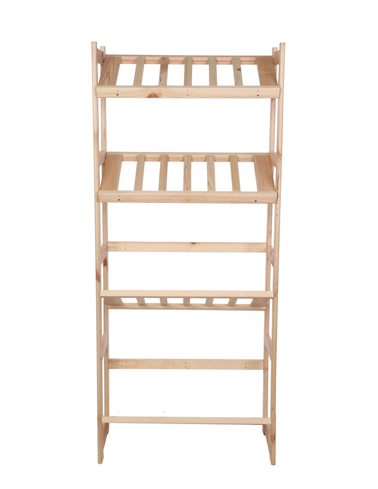 Regały - Regał drewniany na skrzynki LSR 4 półki na skrzynie Naturalny - product b2b.wamar.biz 7