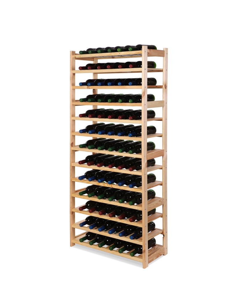 Regały - Regał drewniany na wino LSR 13 leżni na butelki Naturalny - product b2b.wamar.biz 3