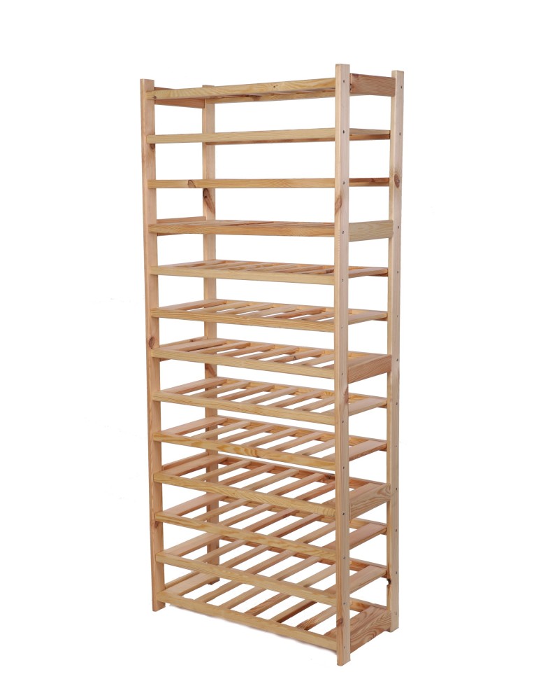 Regały - Regał drewniany na wino LSR 13 leżni na butelki Naturalny - product b2b.wamar.biz 4