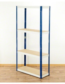 Regał Helios 180x75x30 cm 4 półki/175kg Biało-Niebieski - product 2