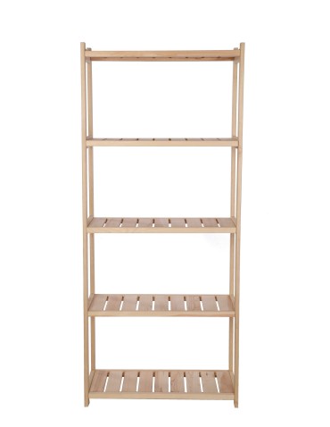Regały - Regał drewniany do spiżarni LSR 5 półek prostych Naturalny - product 3