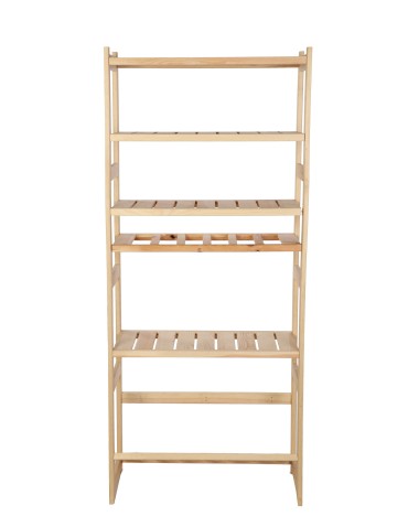 Regały - Regał drewniany do spiżarni LSR P4W1S1 Naturalny - product 6