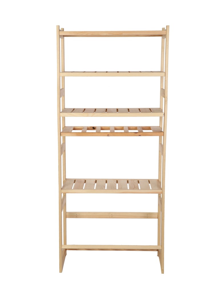 Regały - Regał drewniany do spiżarni LSR P4W1S1 Naturalny - product b2b.wamar.biz 6