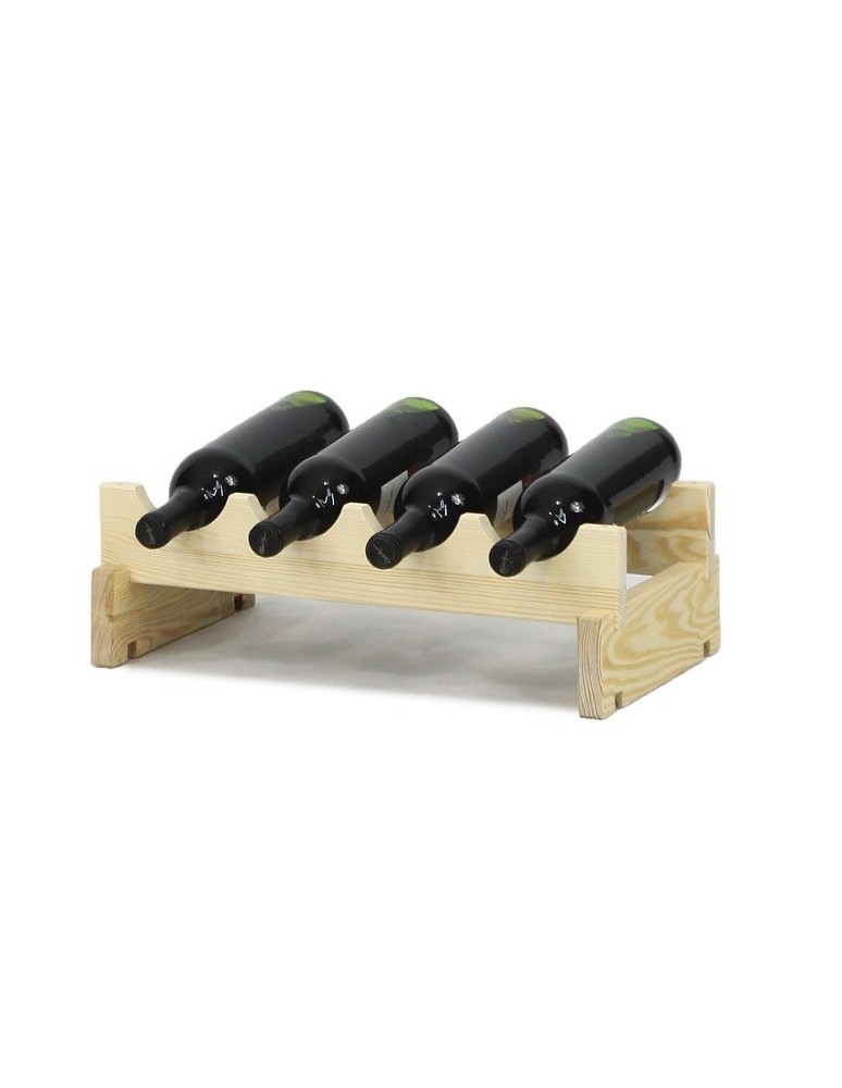 Regały - Regał na wino drewniany modułowy RW10 04x01 Naturalny - product b2b.wamar.biz 2