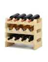Regał na wino drewniany modułowy RW10 04x03 Naturalny