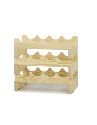 Regały - Regał na wino drewniany modułowy RW10 04x03 Naturalny - product 4