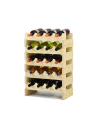 Regał na wino drewniany modułowy RW10 04x05 Naturalny