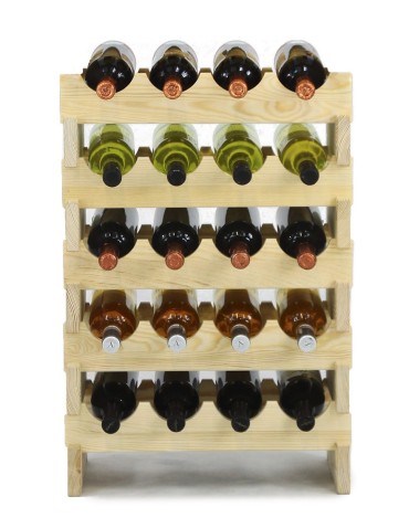 Regał na wino drewniany modułowy RW10 04x05 Naturalny - product 2