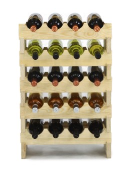 Regał na wino drewniany modułowy RW10 04x05 Naturalny - product 2