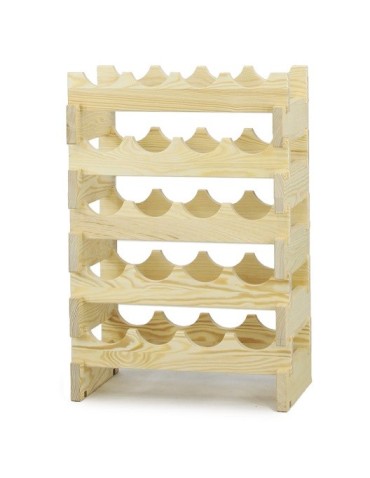 Regały - Regał na wino drewniany modułowy RW10 04x05 Naturalny - product 4