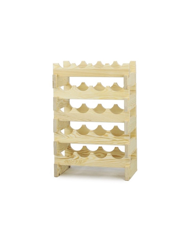 Regały - Regał na wino drewniany modułowy RW10 04x05 Naturalny - product b2b.wamar.biz 4