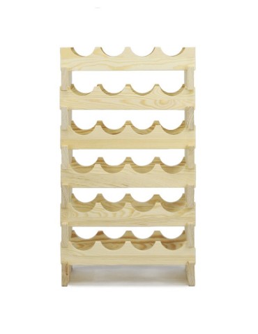 Regał na wino drewniany modułowy RW10 04x06 Naturalny - product 2