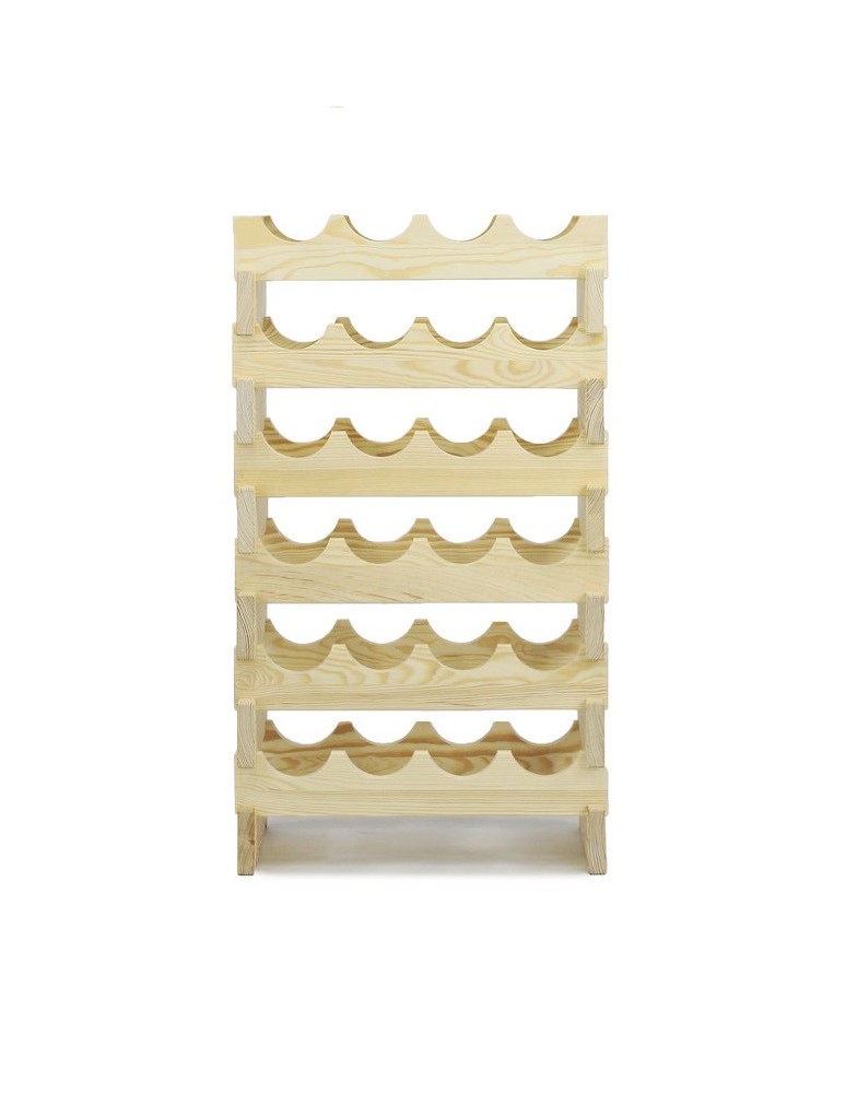 Regały - Regał na wino drewniany modułowy RW10 04x06 Naturalny - product b2b.wamar.biz 2