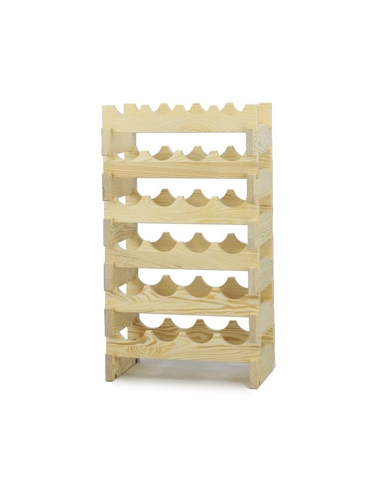 Regały - Regał na wino drewniany modułowy RW10 04x06 Naturalny - product b2b.wamar.biz 4