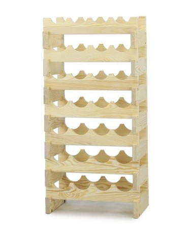 Regał na wino drewniany modułowy RW10 04x07 Naturalny - product 2