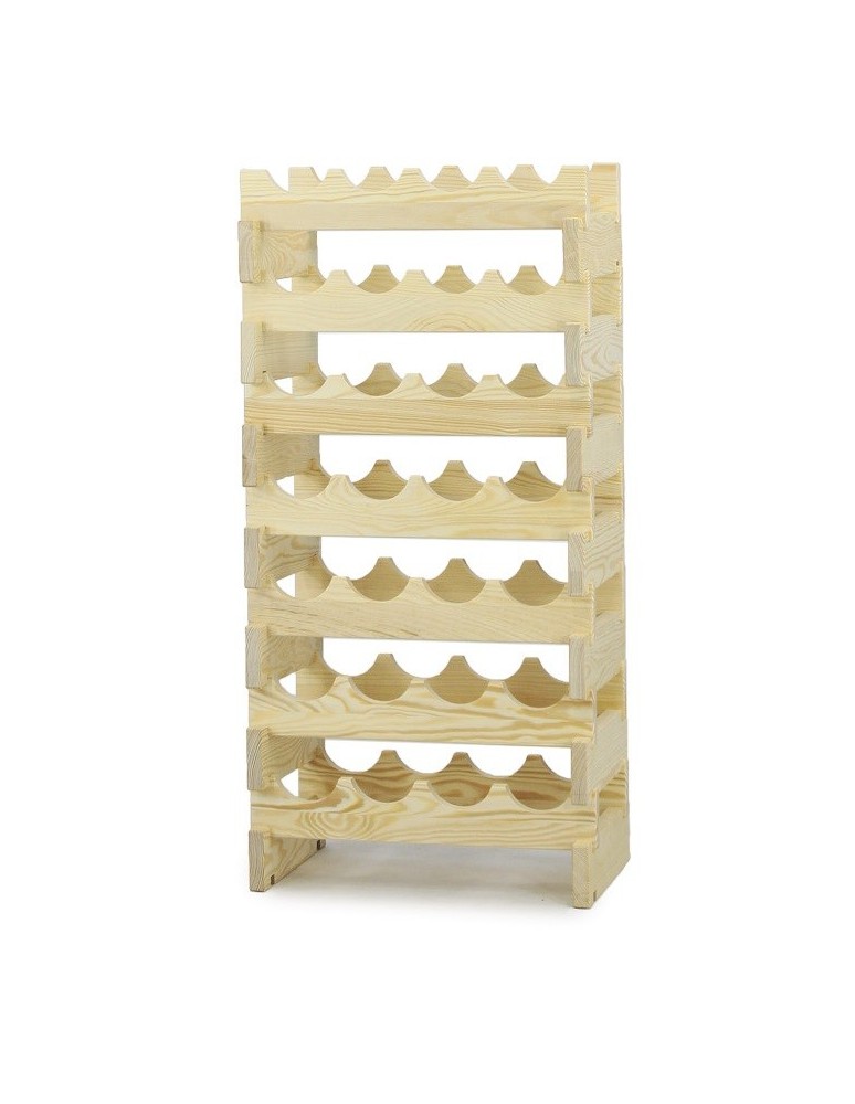 Regały - Regał na wino drewniany modułowy RW10 04x07 Naturalny - product b2b.wamar.biz 2