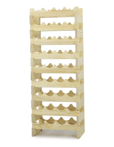 Regał na wino drewniany modułowy RW10 04x09 Naturalny - product 2