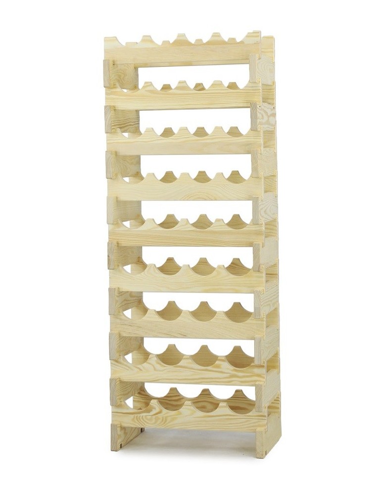 Regały - Regał na wino drewniany modułowy RW10 04x09 Naturalny - product b2b.wamar.biz 2