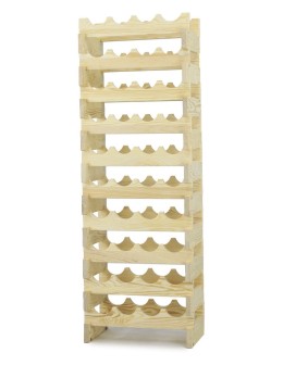 Regał na wino drewniany modułowy RW10 04x10 Naturalny - product 2