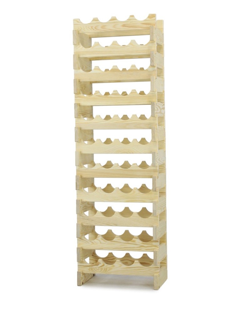 Regały - Regał na wino drewniany modułowy RW10 04x11 Naturalny - product b2b.wamar.biz 2