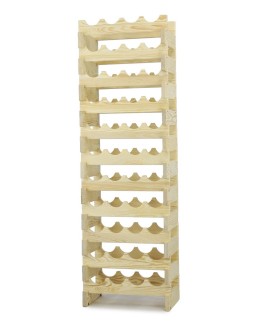 Regał na wino drewniany modułowy RW10 04x11 Naturalny - product 2