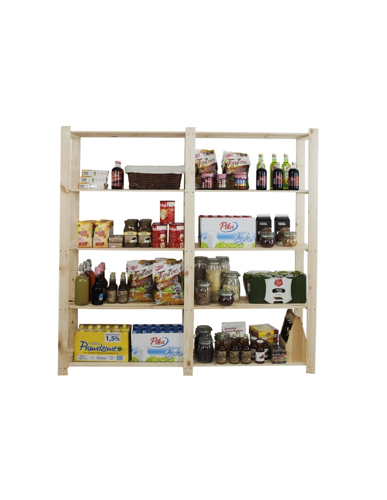 Regały - Regał na książki drewniany B02R 170x170x28 5 półek Naturalny - produkt b2b.wamar.biz 10