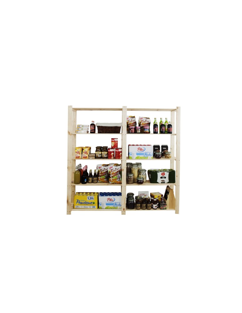 Regały - Regał na książki drewniany B03R 170x170x38 5 półek Naturalny - product b2b.wamar.biz 7