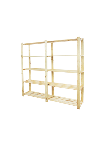 Regały - Regał na książki drewniany B03R 170x170x38 5 półek Naturalny - product 8