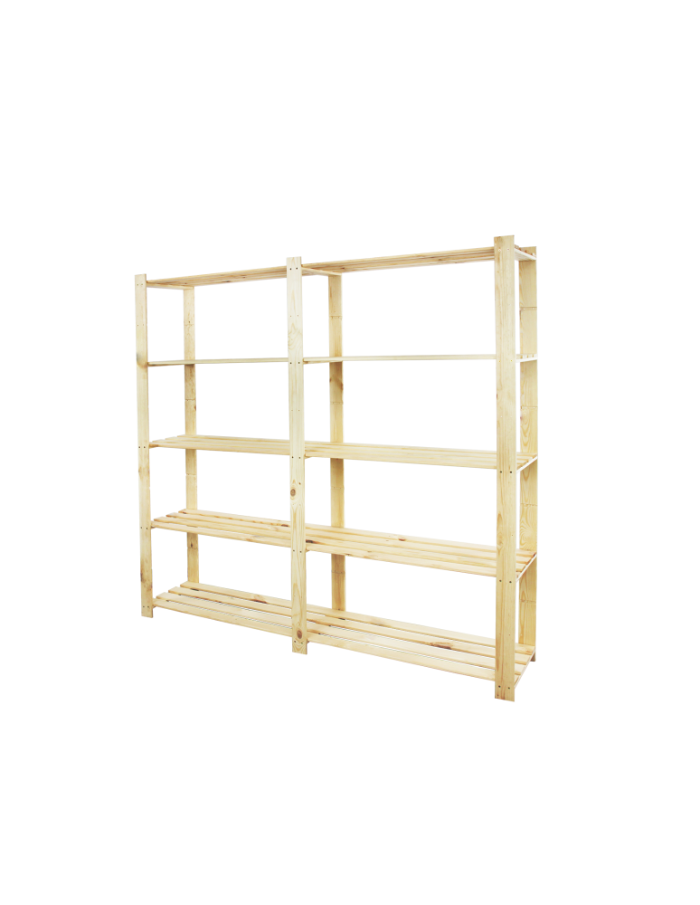 Regały - Regał na książki drewniany B03R 170x170x38 5 półek Naturalny - product b2b.wamar.biz 8